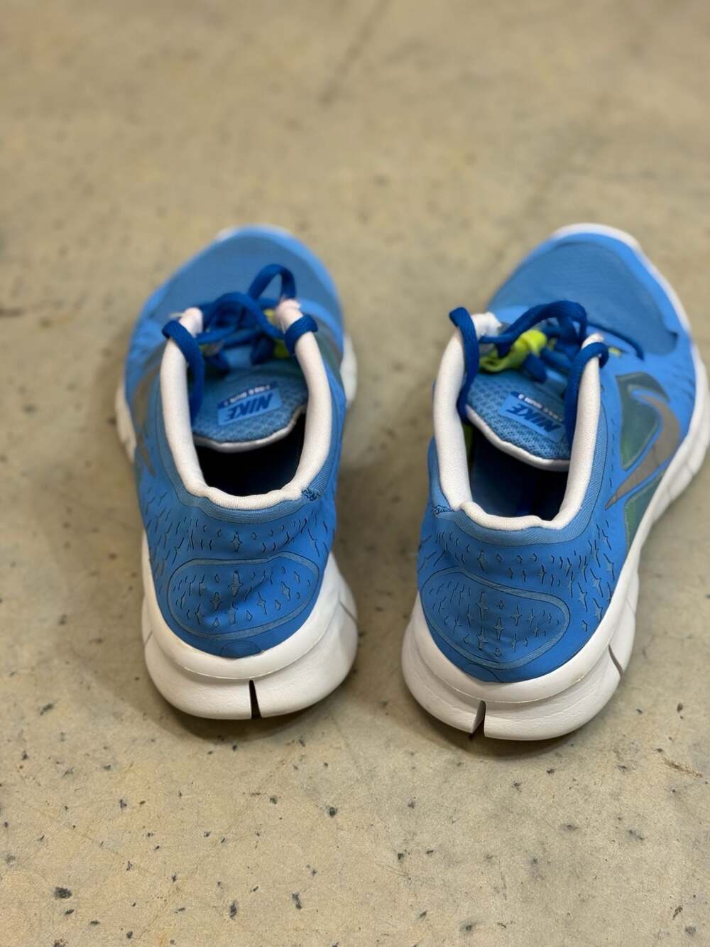 Nike Free Run 3 GS Coast Blue Silver Youth Barfoot Running Shoes - Picture 8 of 12